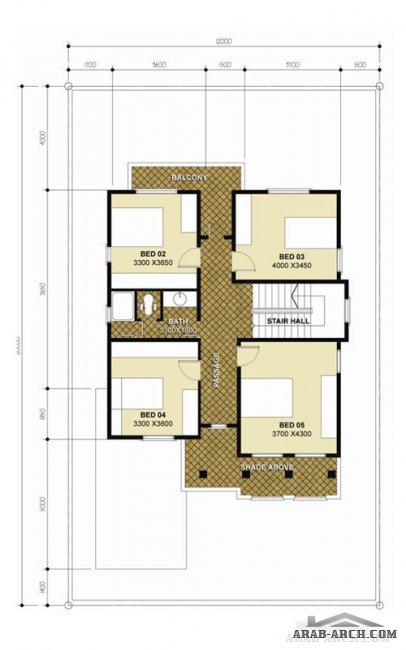 نماذج بيوت حلم العراق - النوع د مساحة البناء: 167 متر مربع