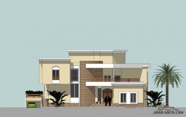 واجهات فيلا فى ليبيا - تصميم معماري : شركة المجموعة الهندسية