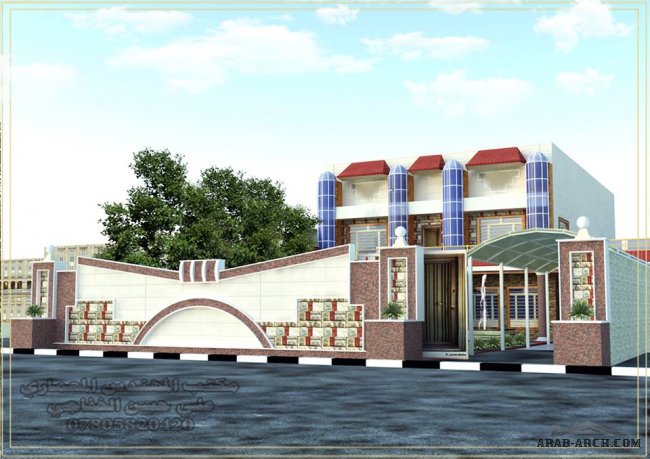 واجهات بيوت عراقية جديدة - مكتب المهندس المعماري علي حسن الخفاجي