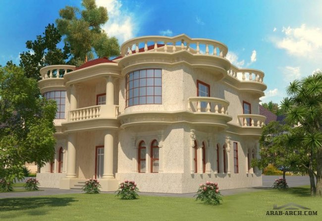 3d s max villa - Summer Fouad Egyptian Architect 