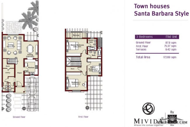 Avenues 2 - Twin House Property Area :   189 m 2  