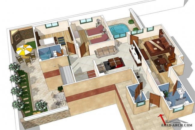 Duplex Villa floor plans - 280 m² in Cairo