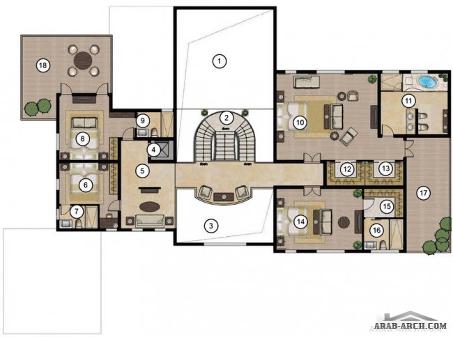 مخطط قصر روز جاردن  مساحه 1200 متر مربع - فلوريا ستي في اربيل