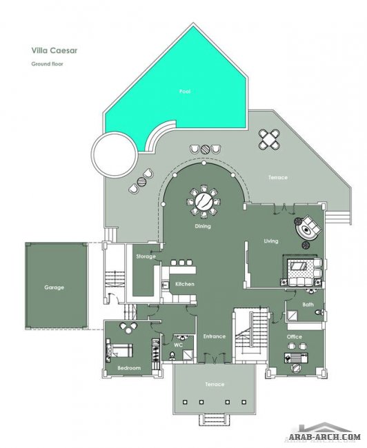 Villa Caesar - Living Area550 m² on two floors