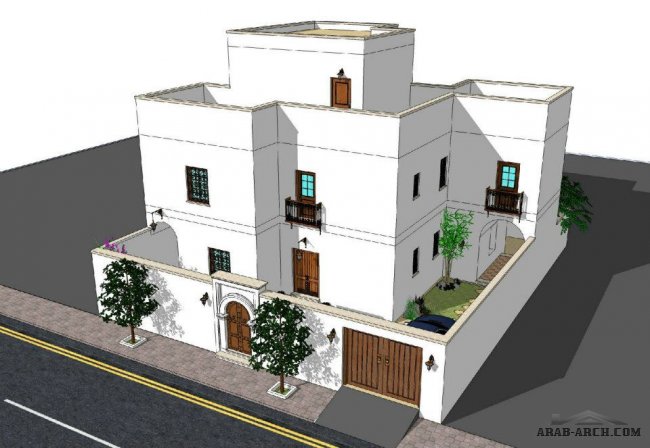 مجموعة من المشاريع المعمارية التي تبحث في مسالة تأصيل التراث المعماري المحلي في ليبيا 3