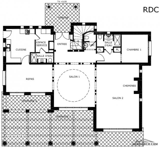 4 bedrooms villa - مخطط الفيلا المغربية