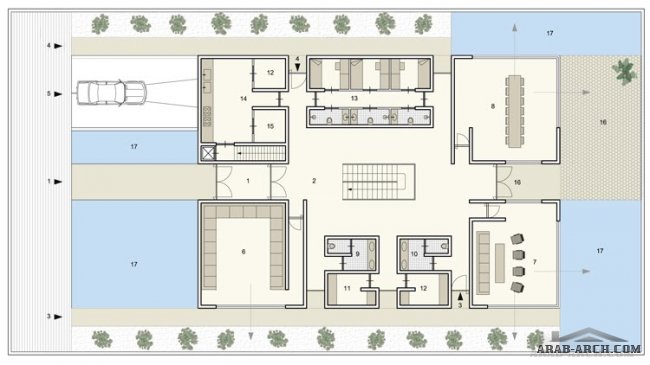 فيلا سكنية فاخرة بالرياض + المخطط Luxury Villas in Riyadh, Saudi Arabia By Orange Architects 