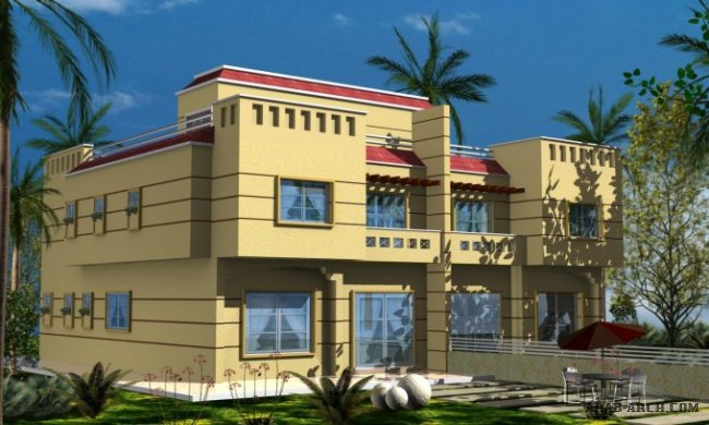 Sard villa design floor plans evergreen compound -250 m2