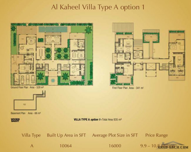Al Kaheel Villa floor plans types