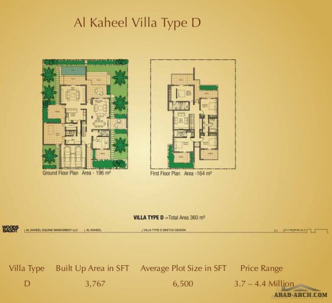 Al Kaheel Villa floor plans types