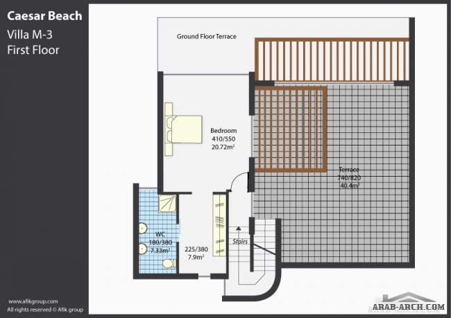 3 Bedroom Villas - floor plans