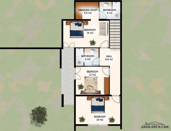Style villas floor plans