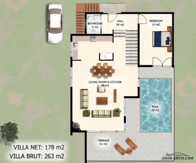 Style villas floor plans