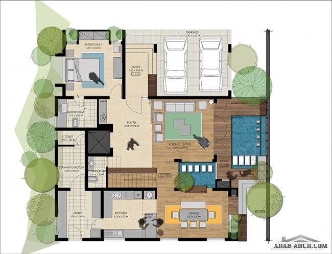 villa Area : 3800 sq. ft. floor plans
