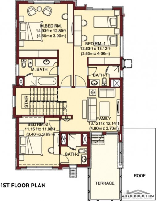 floor plans - Dubai-JVC-Villa-Lantana-3D