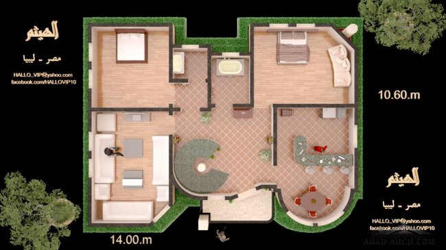 تصميمات الهيثم  - تصميم خريطة هندسية المساحة الكلية 148.40 .. متر مربع