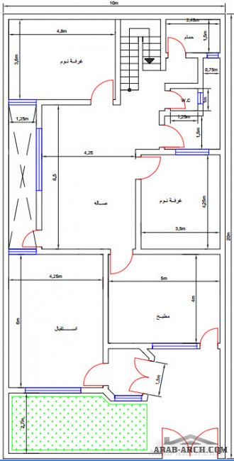  خرائط بيوت سكنية عراقية بمساحة 200 م