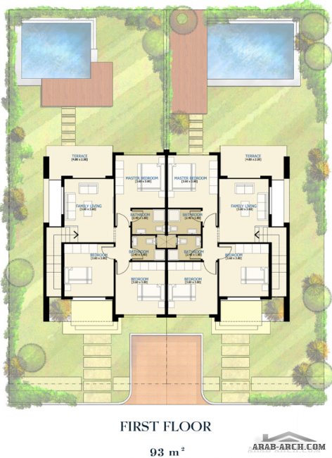 Twin Villas BUA: 168m2 Net garden: 155m2 3 bedroom
