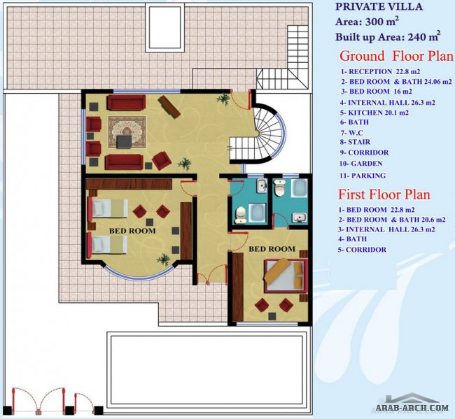 Zerin City - villa floor plans 300 sq m