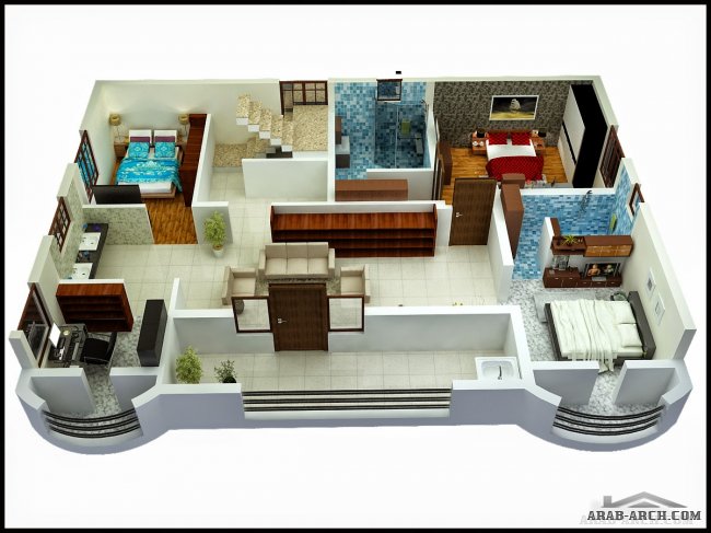 Duplex House Plan at Gharplanner
