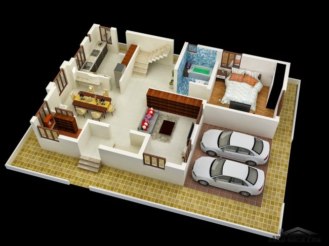 Duplex House Plan at Gharplanner