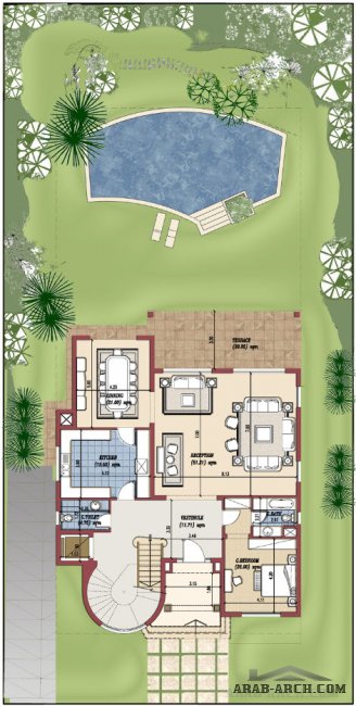 Seasons Residence New Cairo - Type B Plot area: 850m2 BUA: 430m2 5 bedrooms  