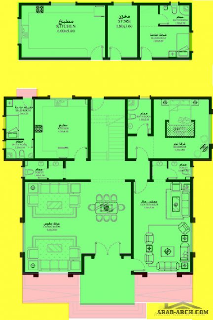 خرائط الفيلا MA-01 - غرف نوم 5 طابقين