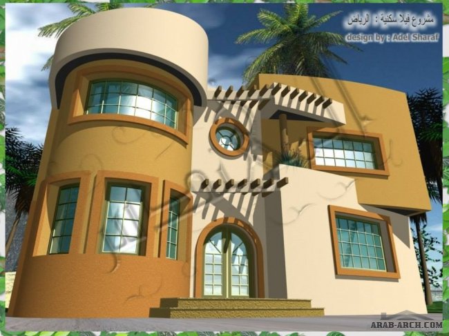 المهندس عادل شرف - واجهات فيلات سكنية فى الرياض