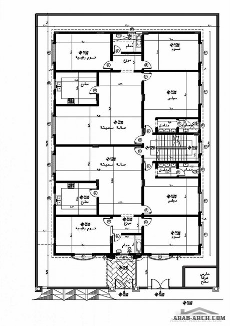خرائط الوحدة 5 شقق منفصلة  2 غرفة نوم لكل وحدة من مشروع منزلك بالمدينة