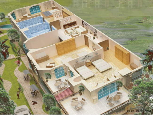 Twin villas  floor plans