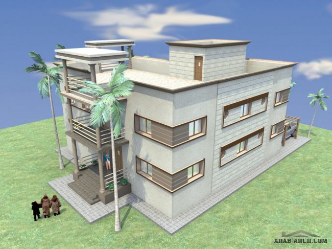 تصميم بناية سكنية 3 طوابق رائعه وحصريا للمهندس Lotfi Abou El Kouroum