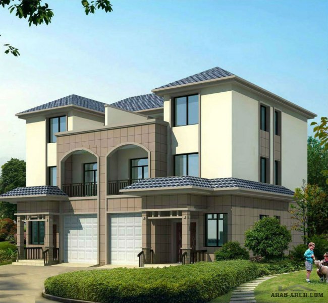 special villas front and elevation‬‏