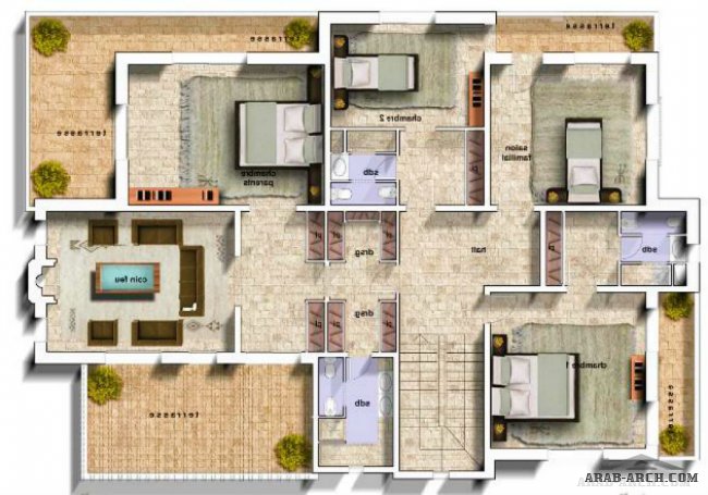 marrakech villa floor plans