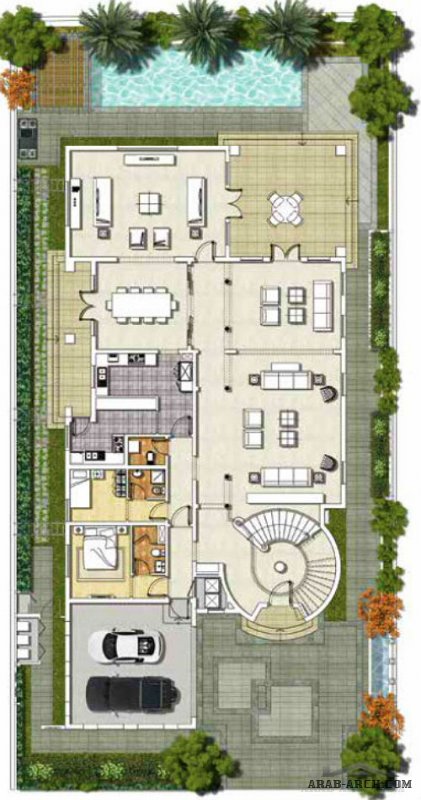   villa type D floor plans - Royal golf villas
