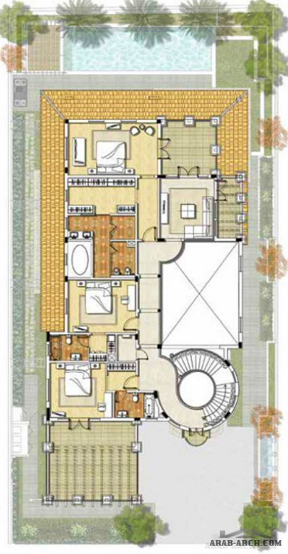   villa type D floor plans - Royal golf villas