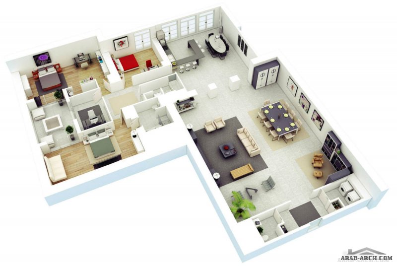 FREE 3 BEDROOMS HOUSE DESIGN AND LAY-OUT