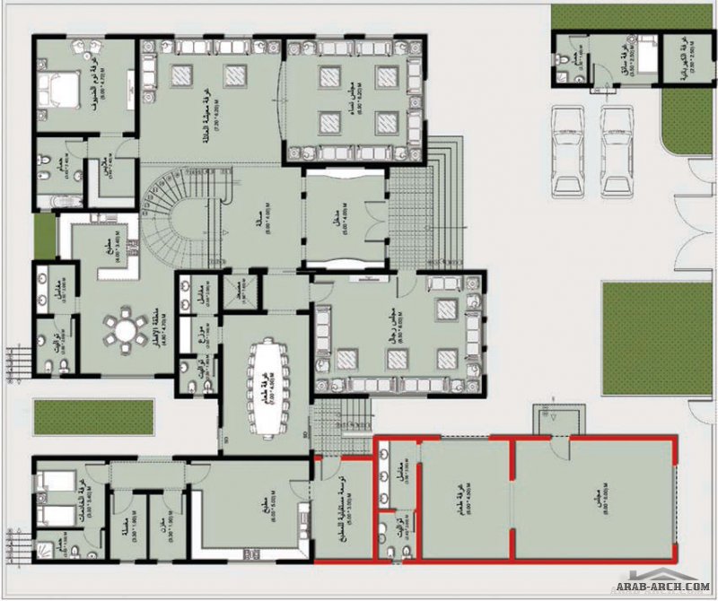 مخطط الفيلارقم التصميم C2 من مبادرة بيتى 912 متر مربع