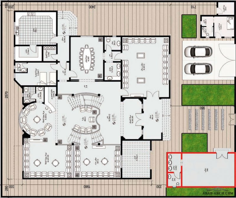 مخطط الفيلا رقم التصميم A71 من مبادرة بيتى917 متر مربع 5 غرف نوم