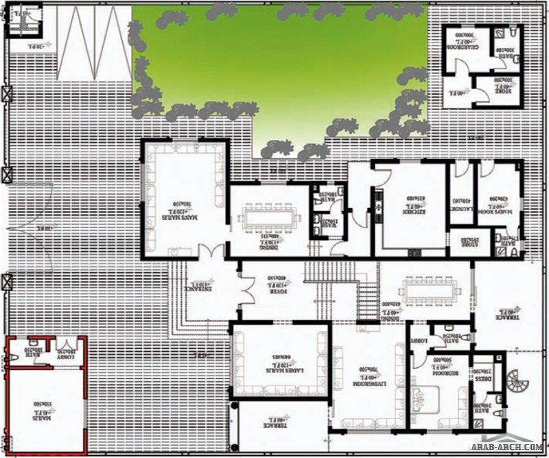مخطط الفيلارقم التصميم B1 من مبادرة بيتى 739 متر مربع 5 غرف نوم